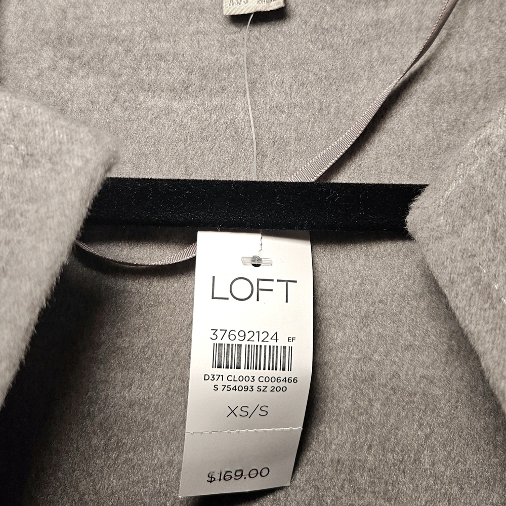 LOFT Light Gray Long Wrap, New With Tags. - Picture 2 of 4